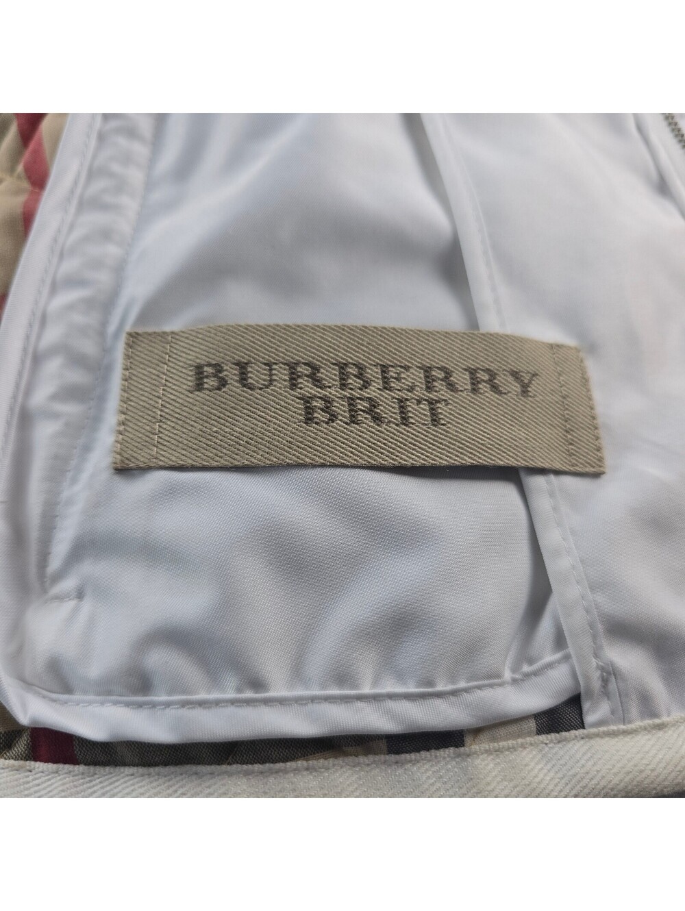 Burberry Brit Women's White Quilted Jacket Nova Check Lined Zip Front Size S - Picture 7 of 9